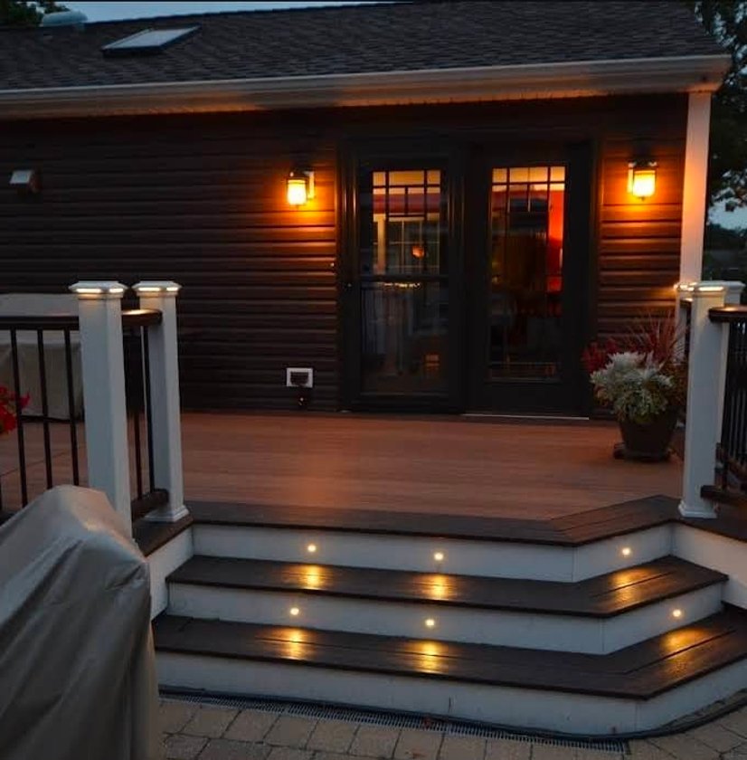 outdoor deck lighting steps