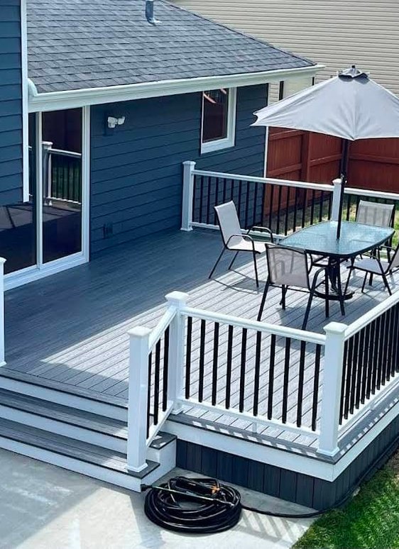 deck installation backyard